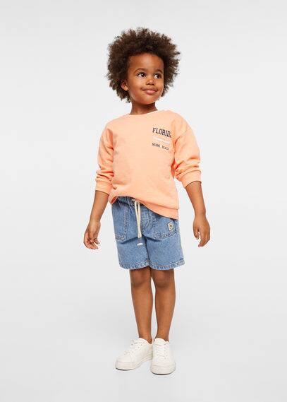 Bermuda denim vita elasticizzata