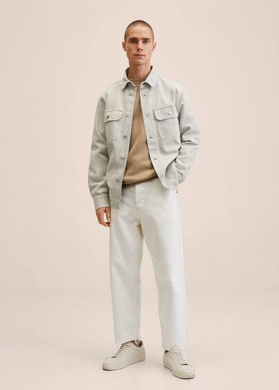 Sovracamicia denim tasche