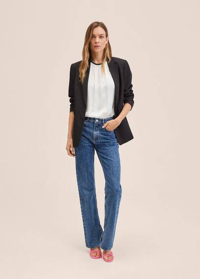 Blusa bordo contrasto