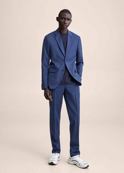 Pantaloni completo slim fit lana vergine