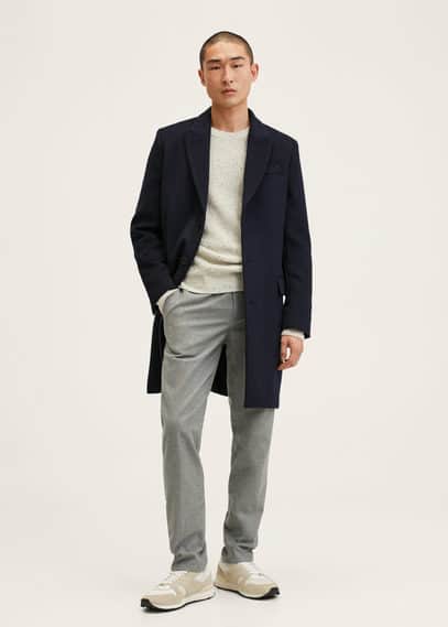 Cappotto lungo lana riciclata