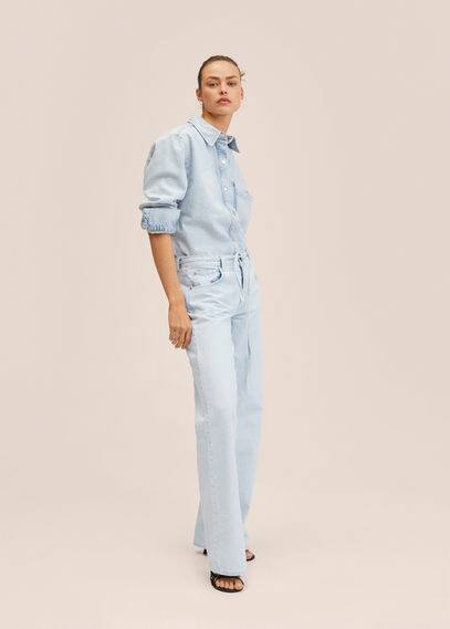 Jeans wideleg cintura