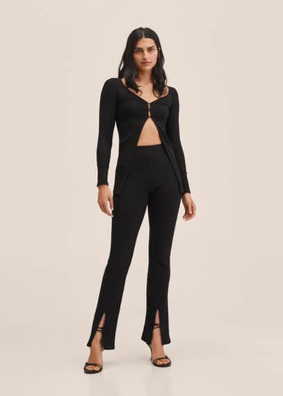 Pantaloni maglia spacchi