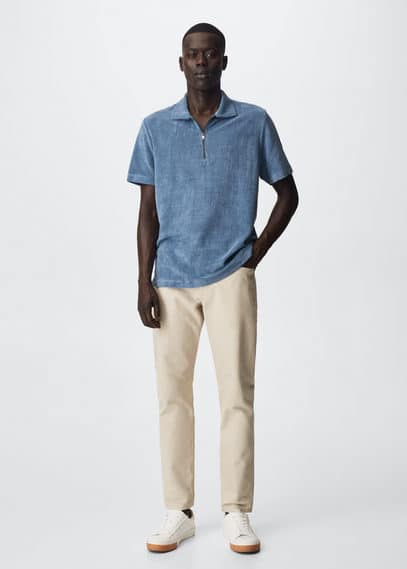 Polo cotone tessuto spugna