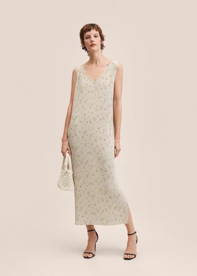 Vestito plissettato stampato