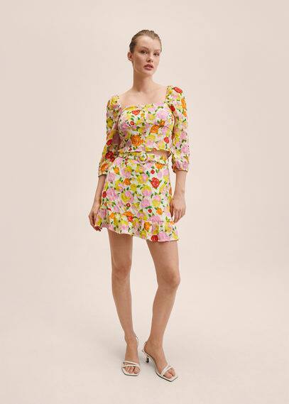 Minigonna stampa floreale