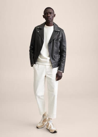 Giubbotto biker pelle