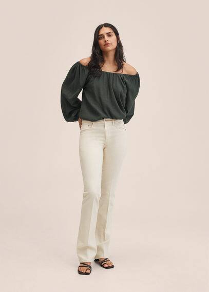 Blusa fluida maniche a palloncino