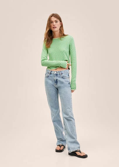 Pullover maglia quadri