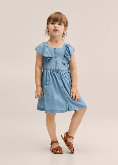 Vestito volant lyocell