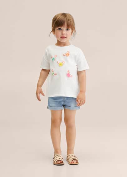 Maglietta stampa pon pon