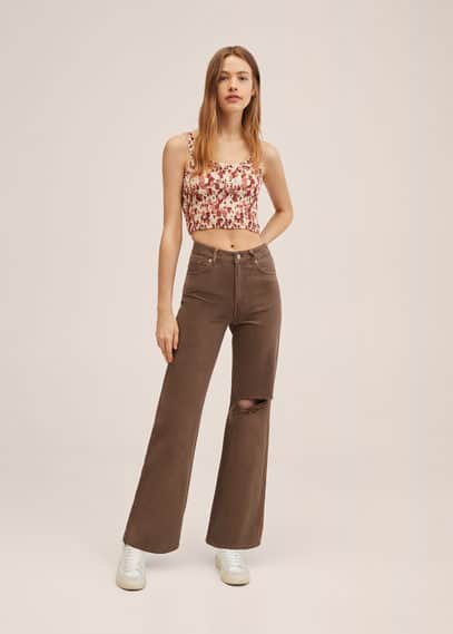 Jeans diritti spacco