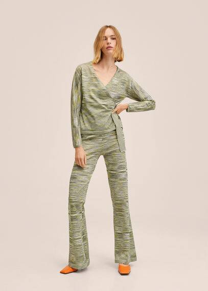 Pantaloni wideleg stampa