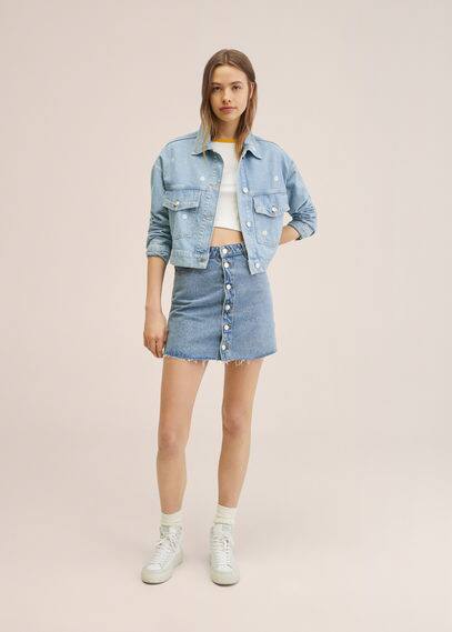 Giacca ricamo floreale