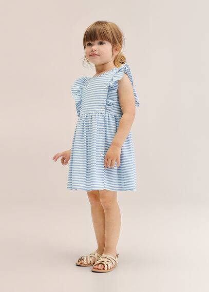 Vestito righe volant