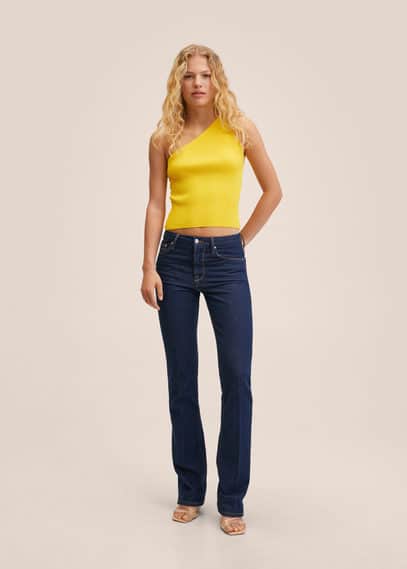 Top maglia asimmetrico