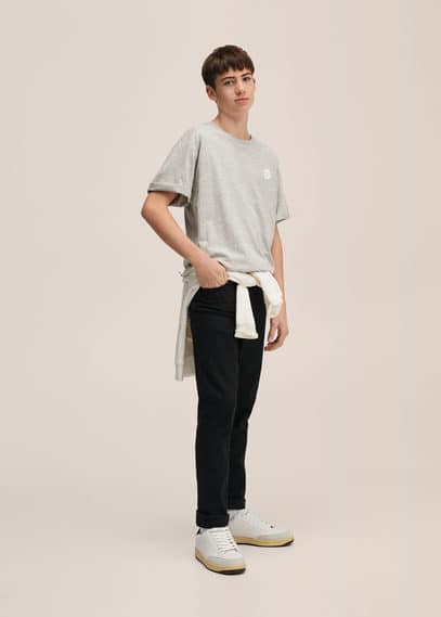 Maglietta melangiata cotone