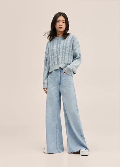 Pullover trecce oversize