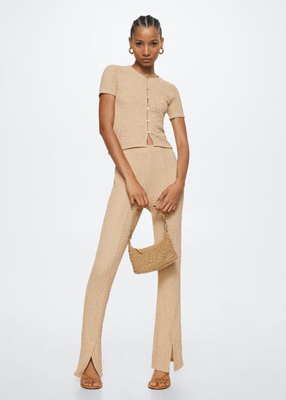 Pantaloni texture spacchi