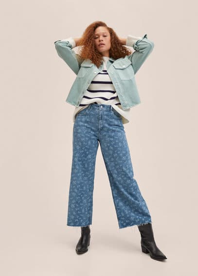 Jeans culotte stampa