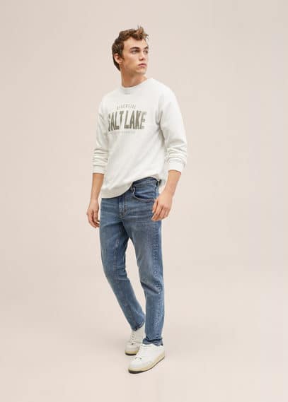 Felpa cotone scritta