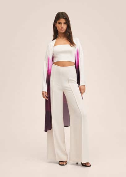 Caftano fluido stampato