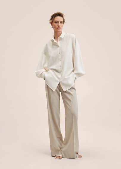 Chemise oversize texturée