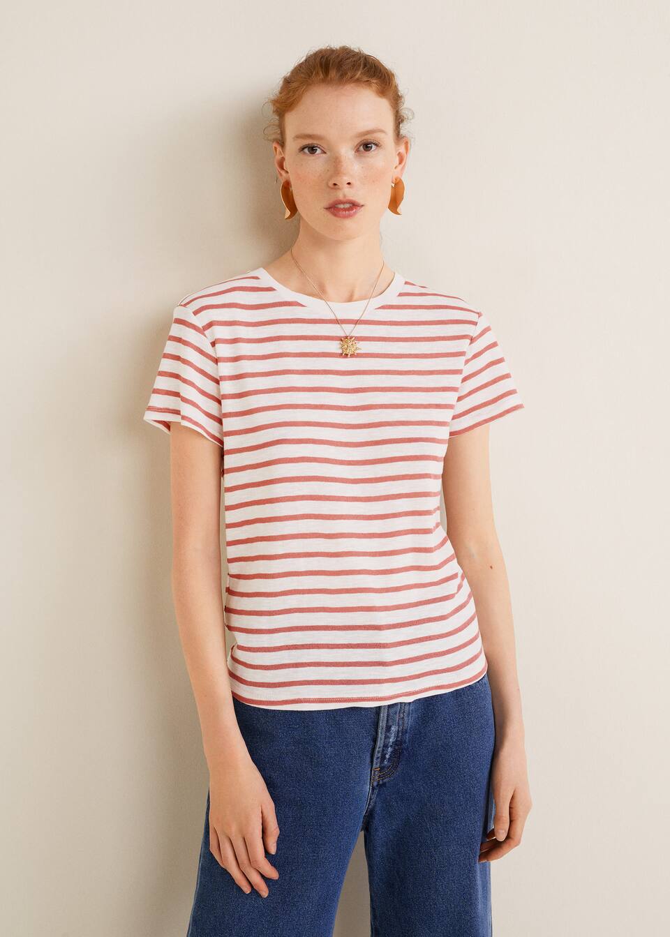 스트라이프 면 티셔츠