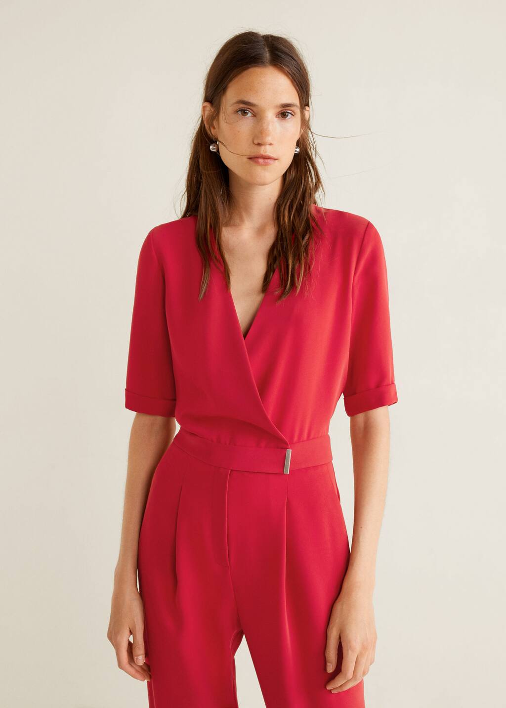 mango wrap long jumpsuit