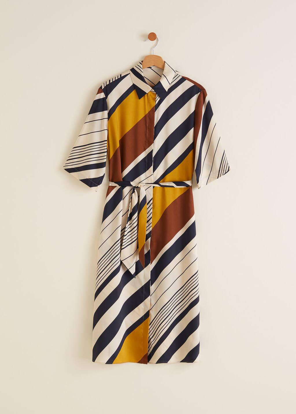 mango printed shirt dress