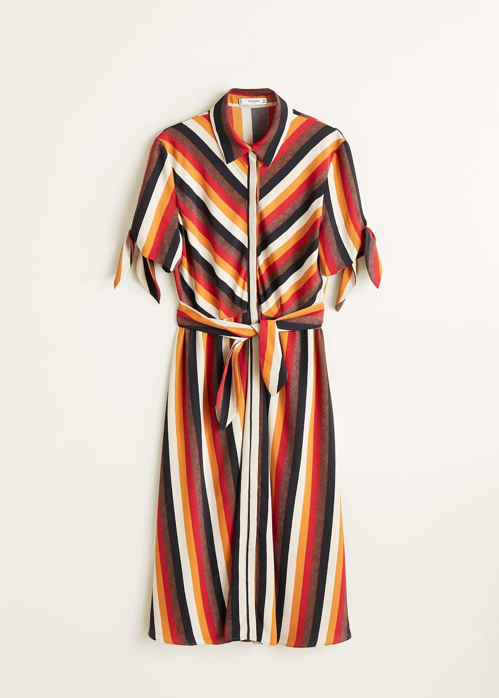 mango bow shirt dress