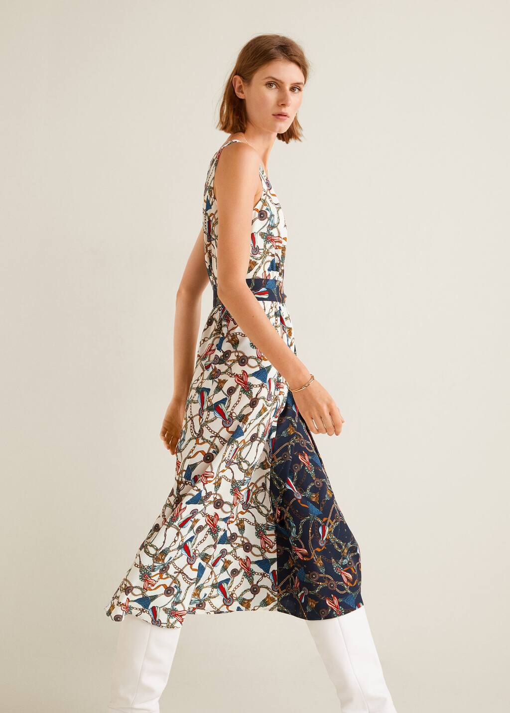mango scarf print dress