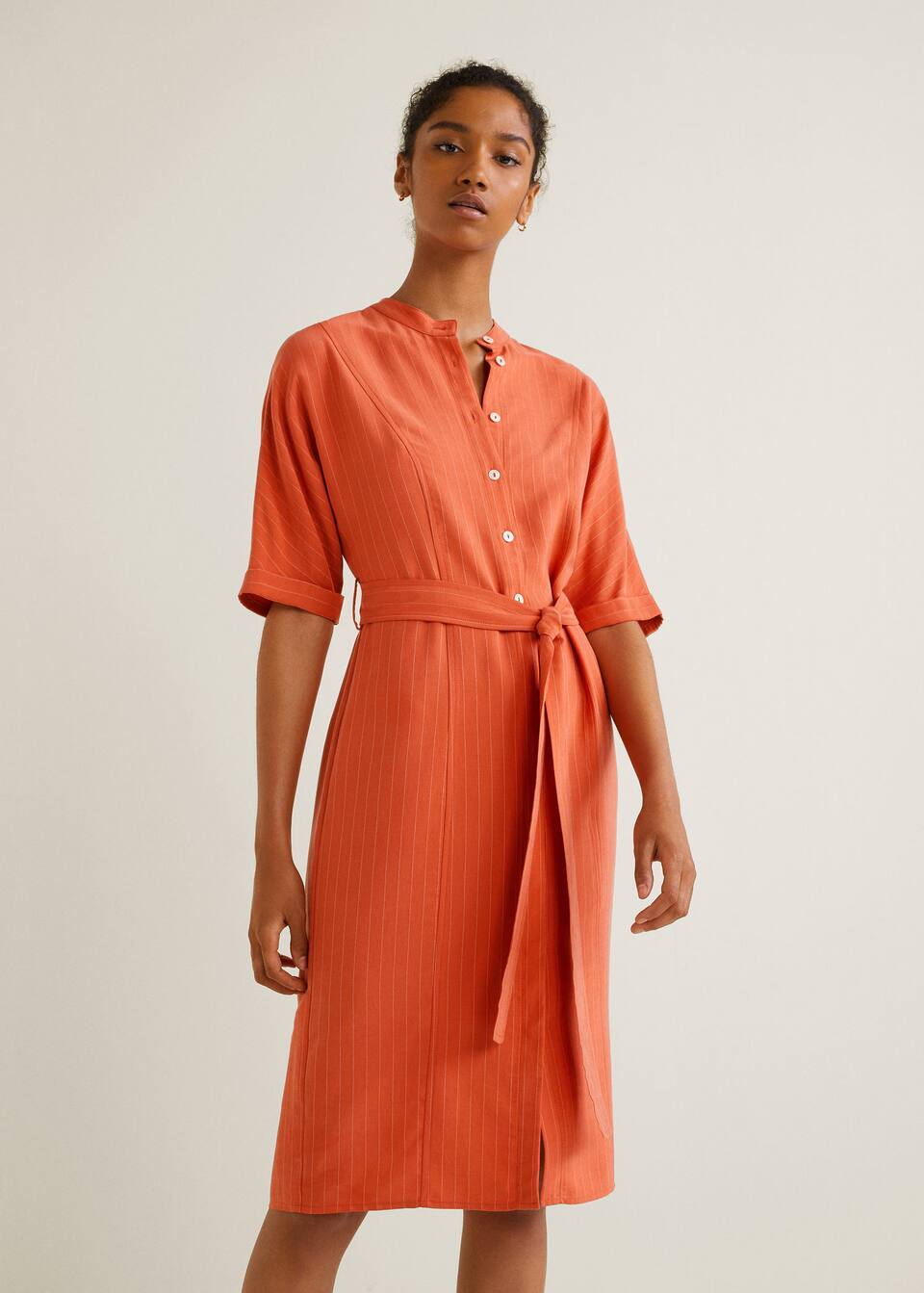 스트라이프 셔츠 드레스