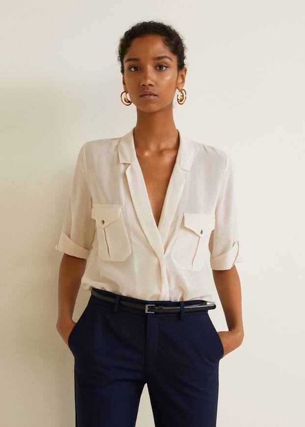 벨트 스트레이트핏 트라우저