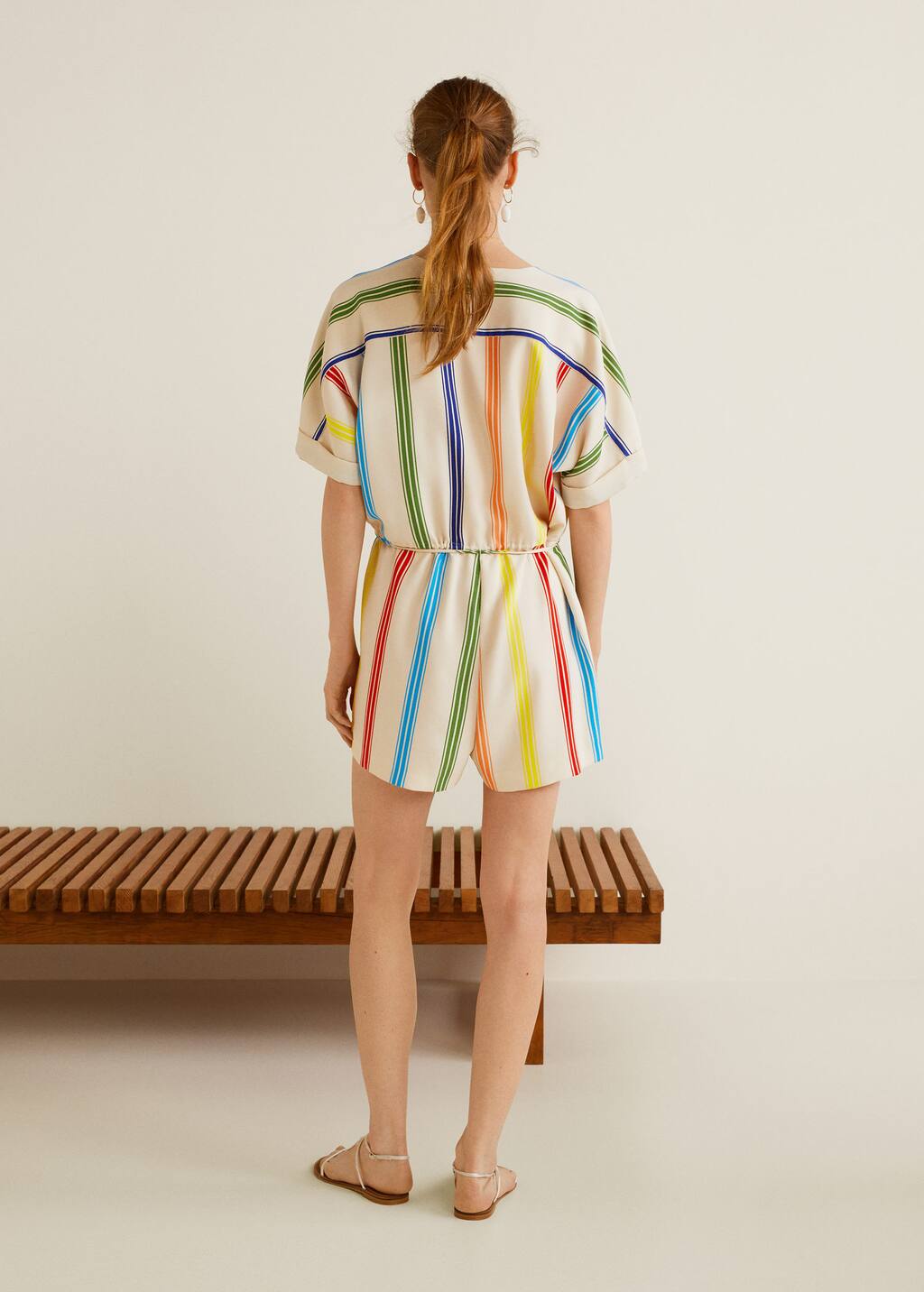 mango striped jumpsuit