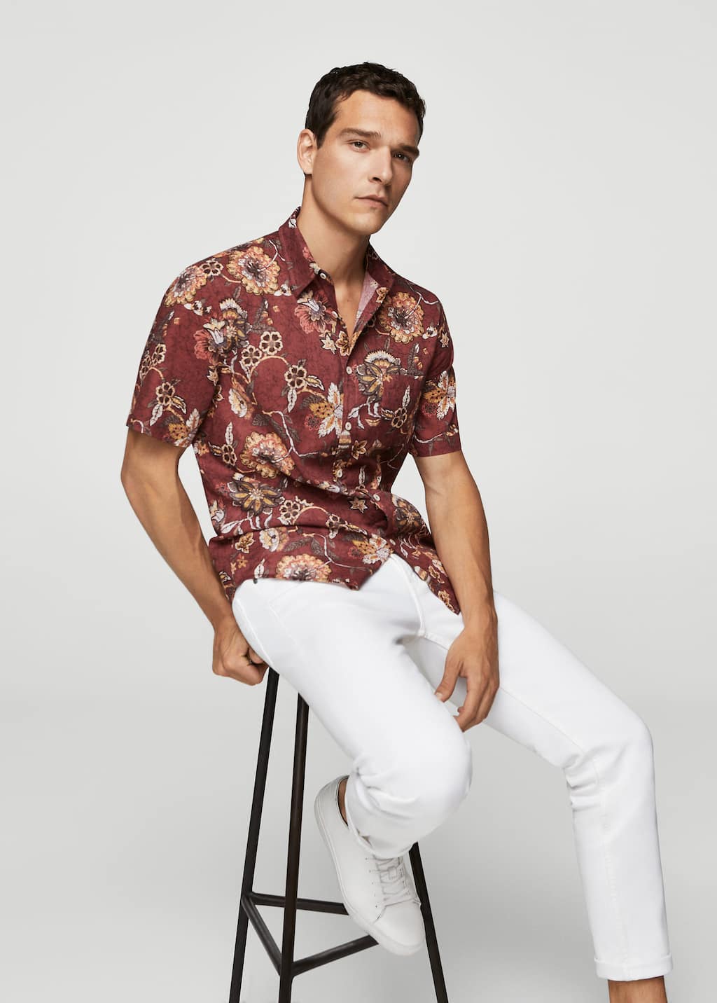 Camisa regular fit estampado floral Camisas de Hombre Camisa regular fit estampado floral Hombre | Mango Man España