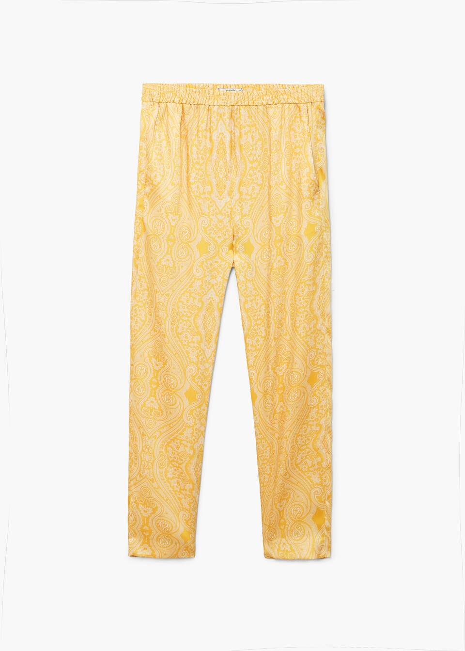 Paisley Print Trousers Woman Mango Ukraine