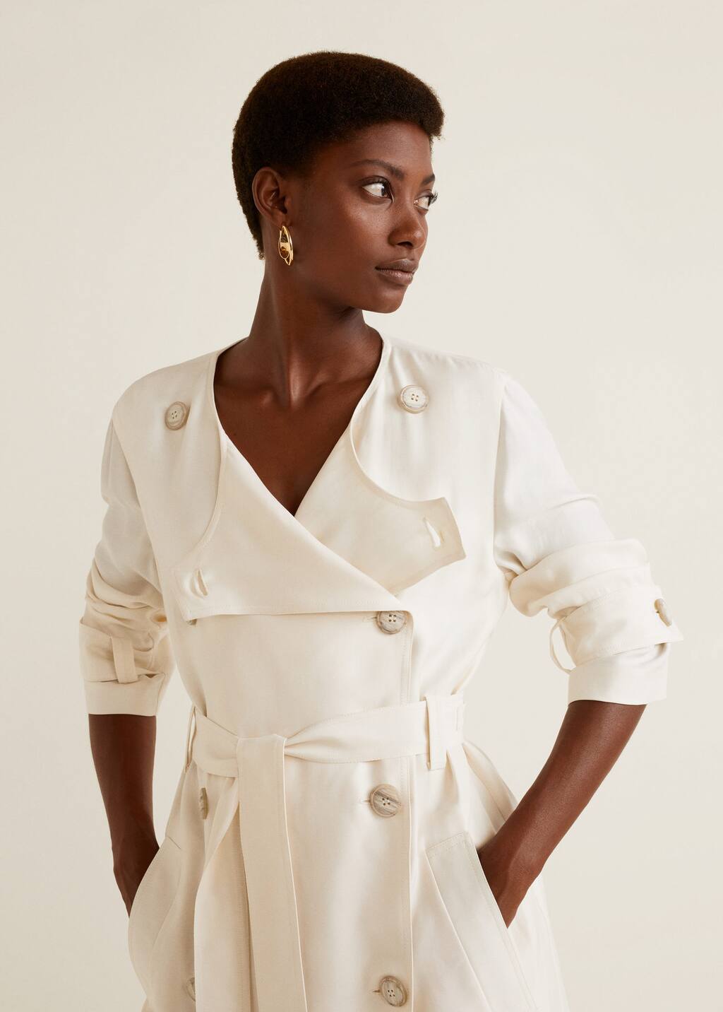 mango double breasted trench