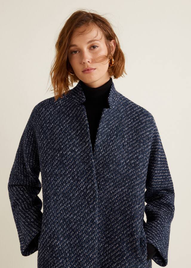 mango flecked textured grey coat