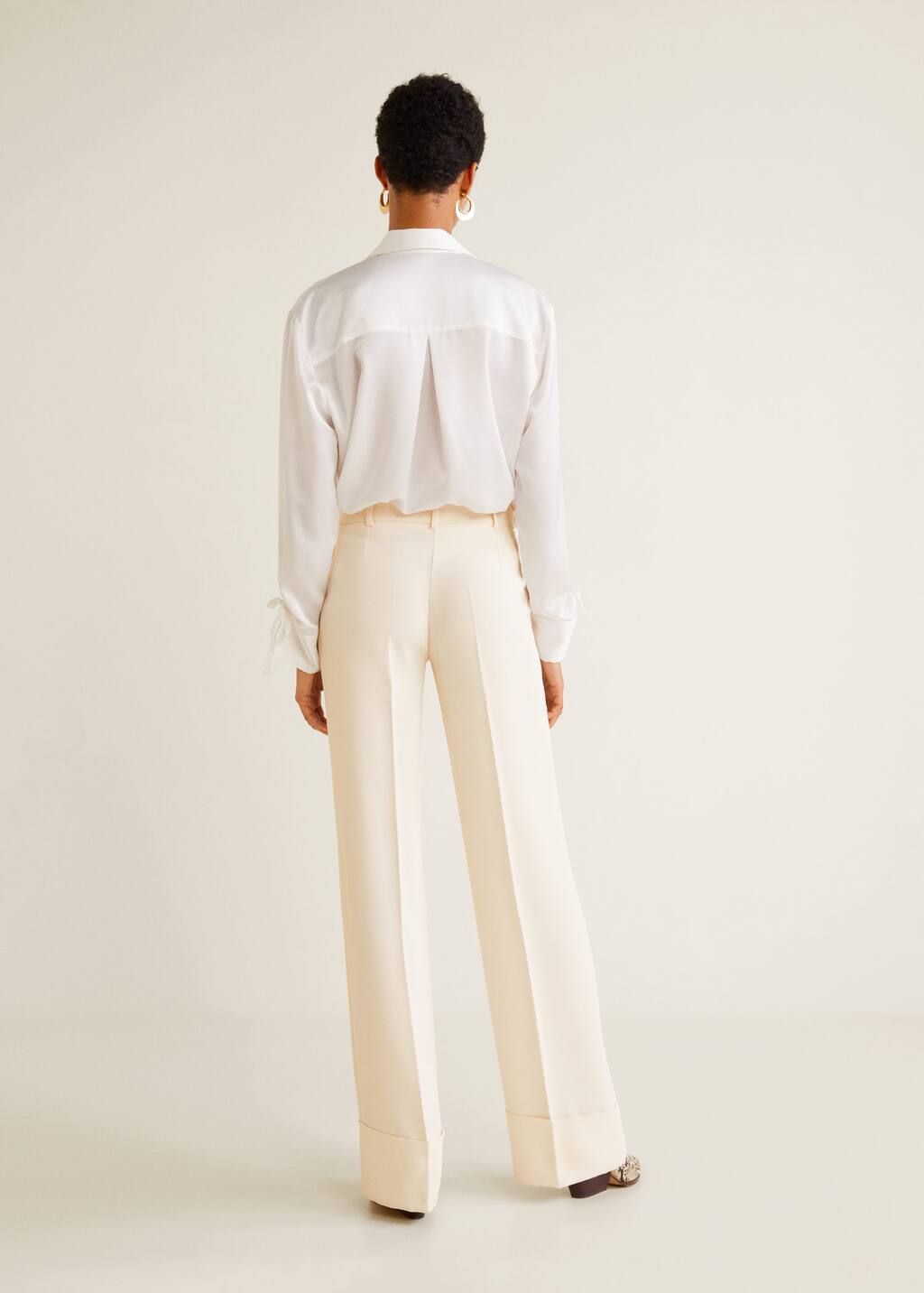 mango high waist palazzo trousers