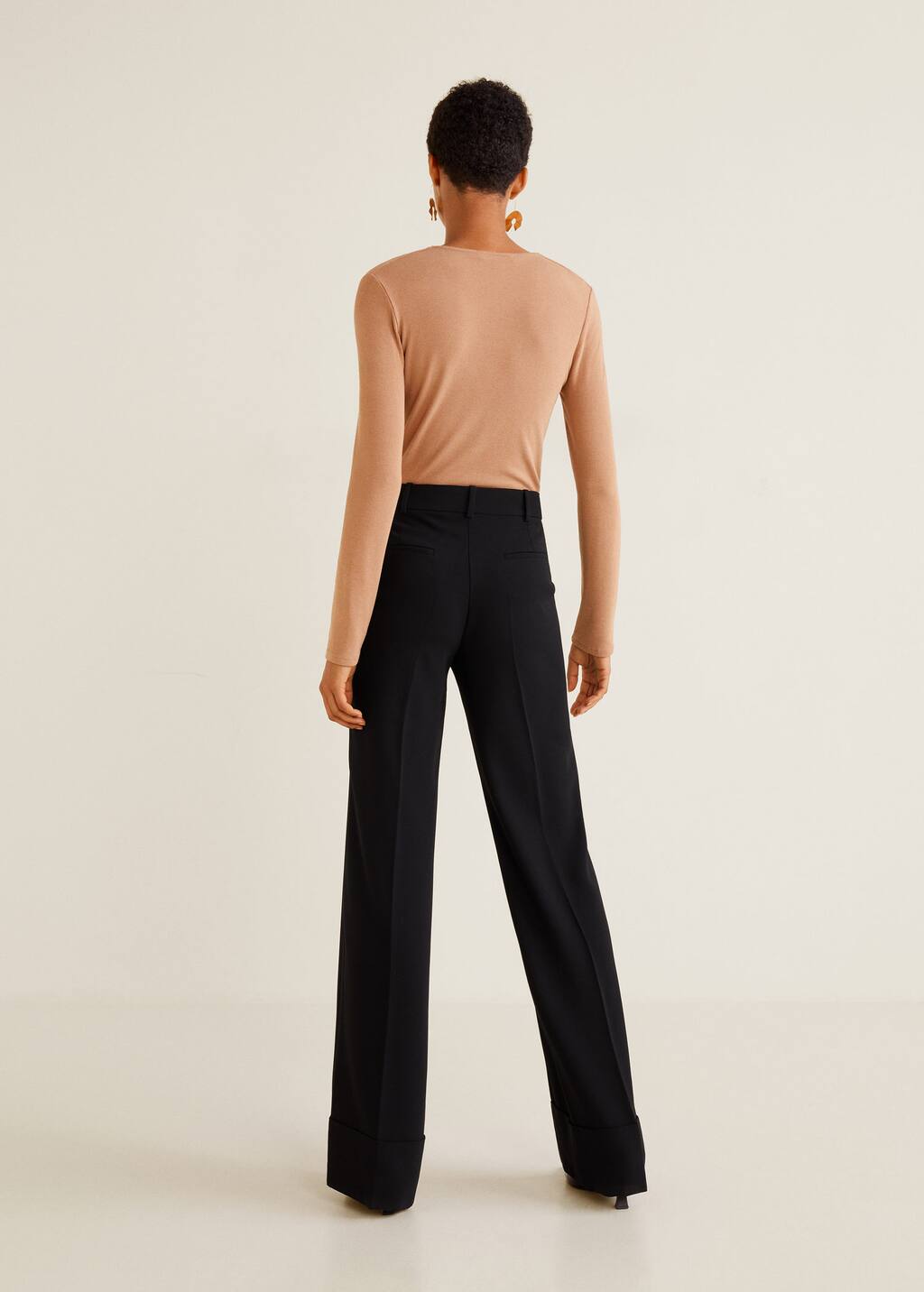 mango high waist palazzo trousers