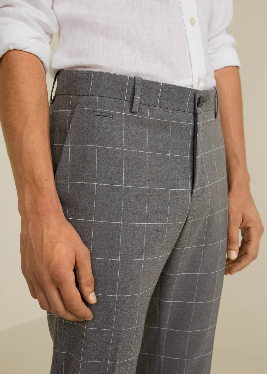 calças quadrados homem