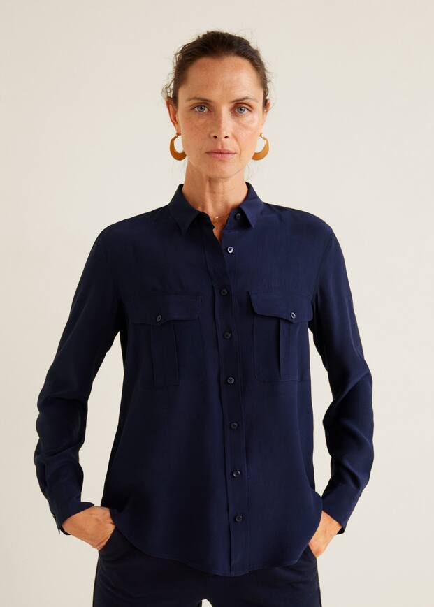 포켓 플로위 셔츠