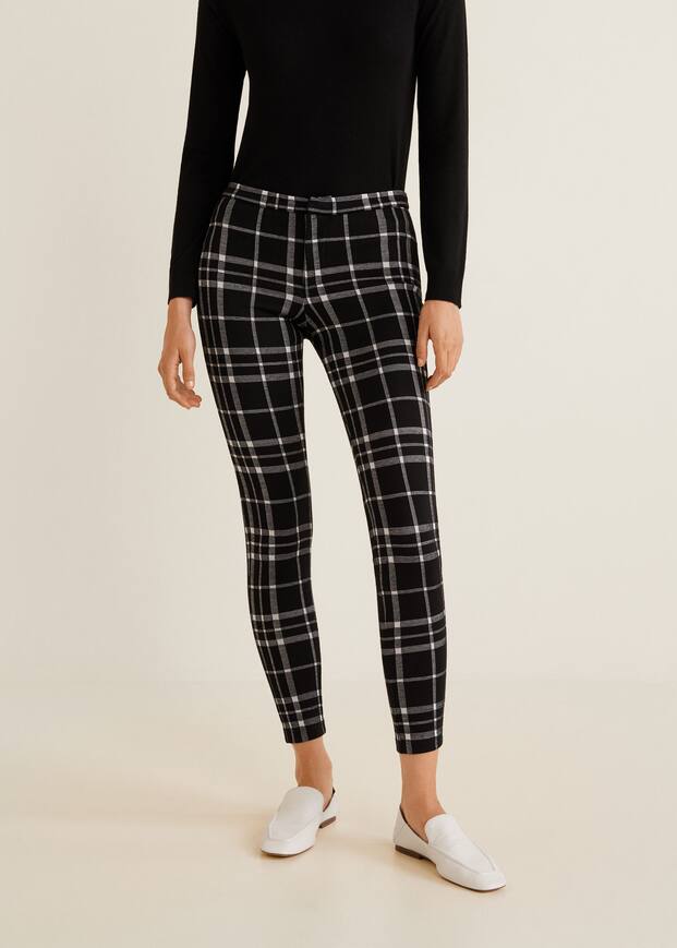 체크 프린트 레깅스