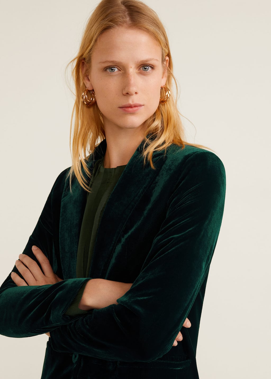 Americana de terciopelo mujer Clearance