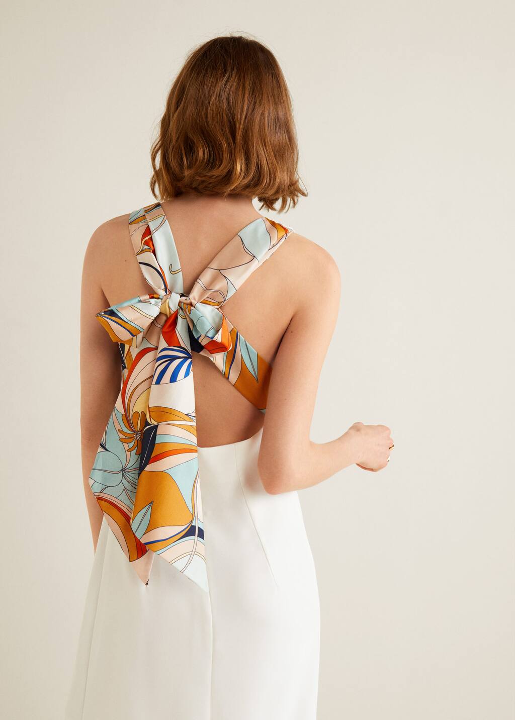 mango back bow dress