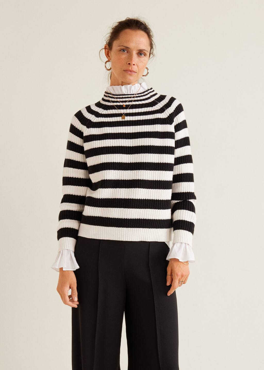 mango high waist palazzo trousers