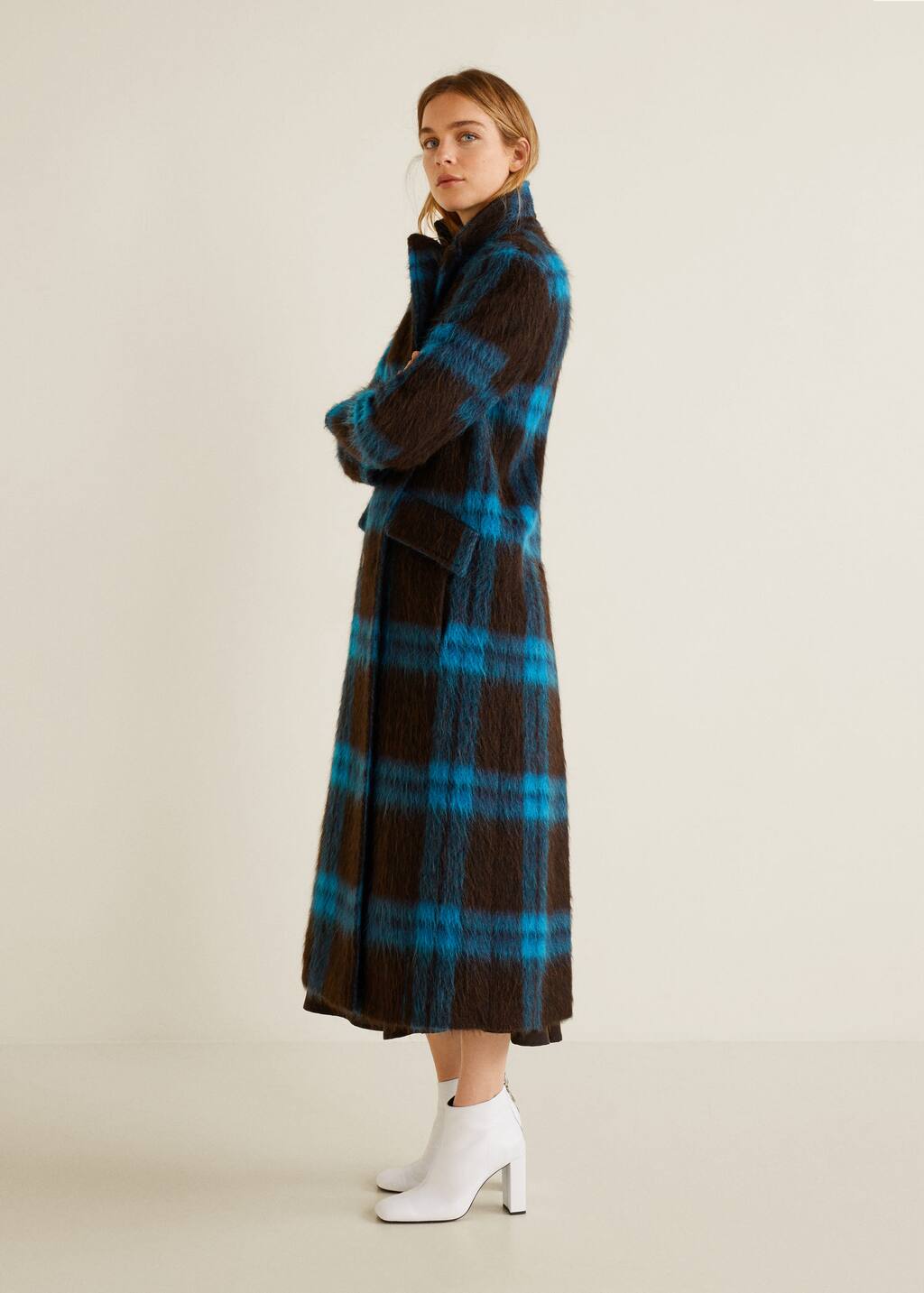 mango checkered coat
