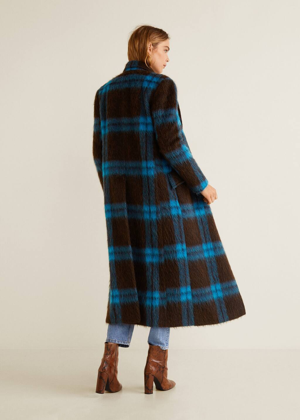 mango checkered coat