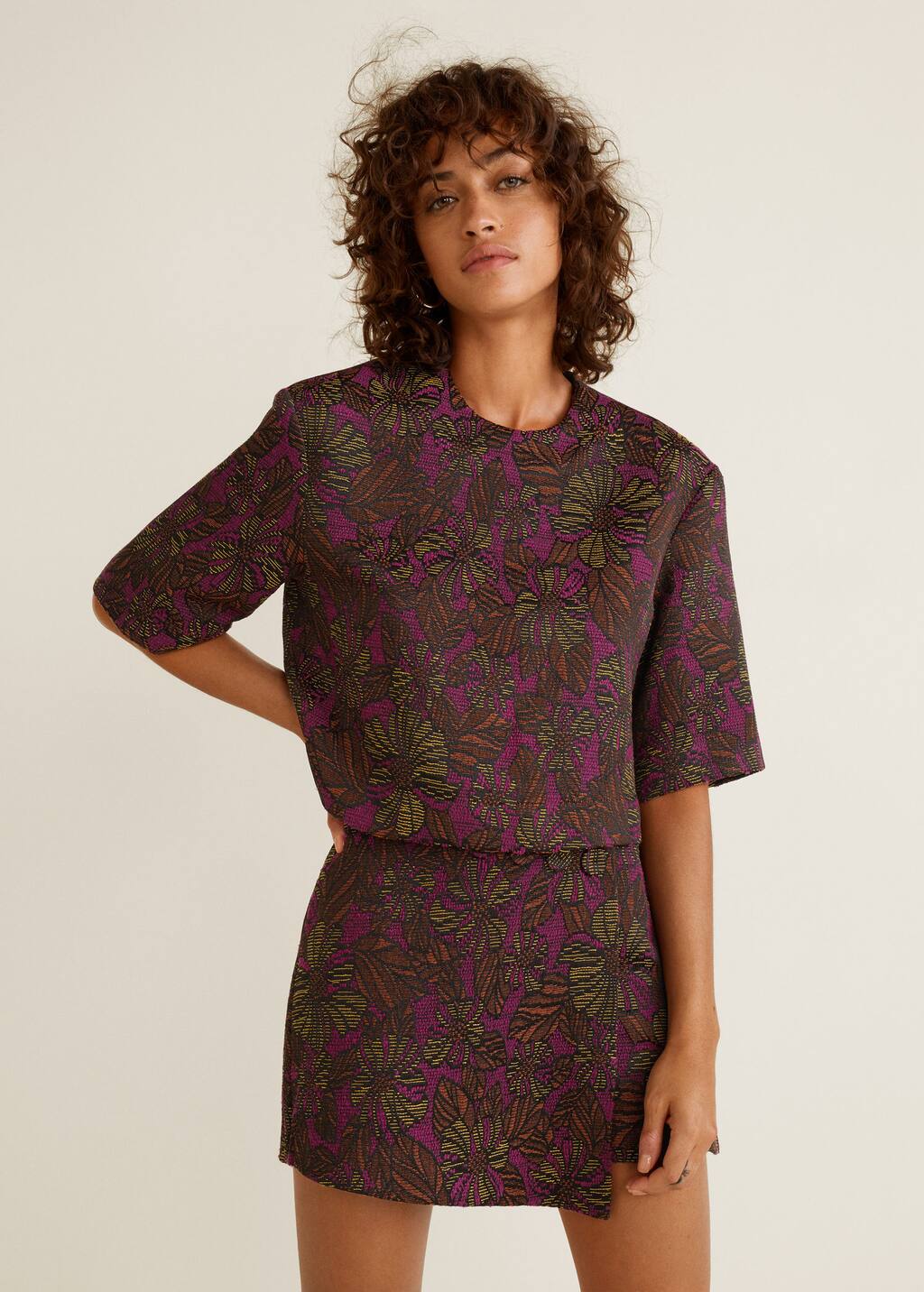 mango jacquard dress